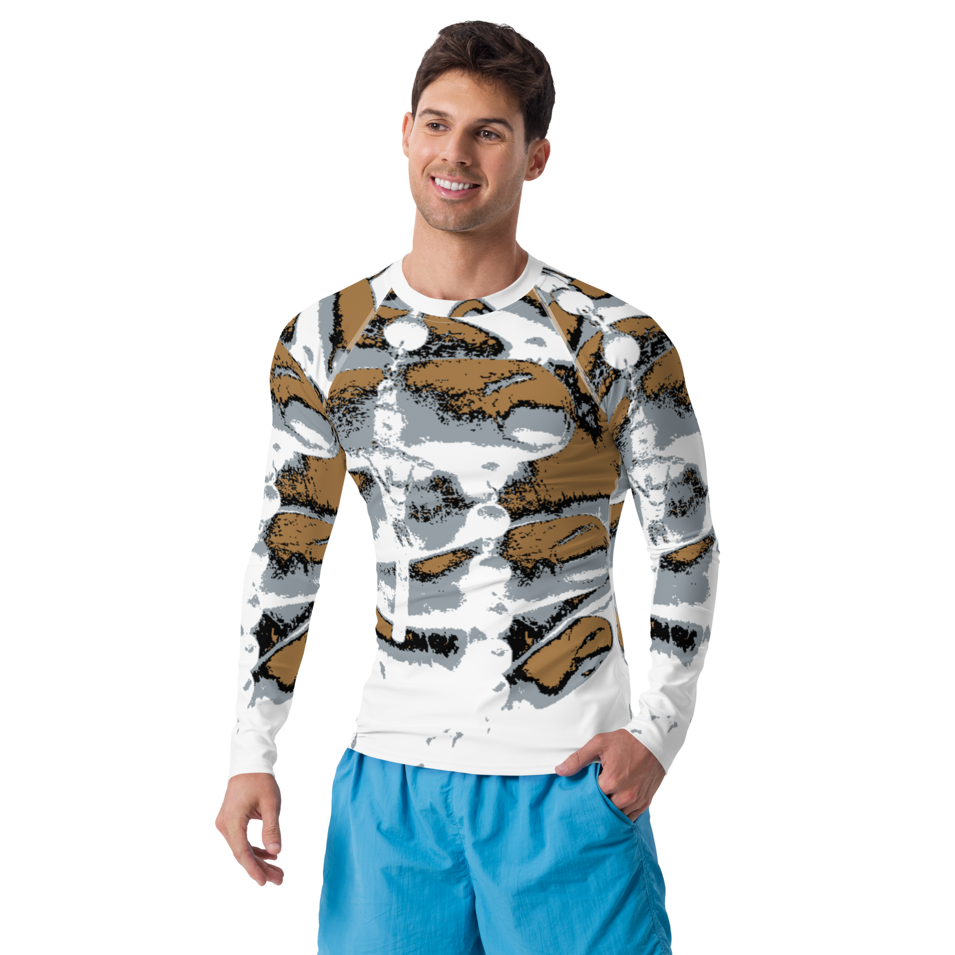 Constructed from 82% polyester and 18% spandex, this rash guard features a soft, four-way stretch fabric that contours perfectly to your body, thus providing unmatched comfort during all activities. Engage confidently; with your skin safeguarded against damaging UV rays, its UPF 50+ protection ensures that ultimate protection. With flat ergonomic seams and cover stitching, beats.cali’s rash guards are built for endurance, letting you concentrate on your performance without concern for wear and tear. 