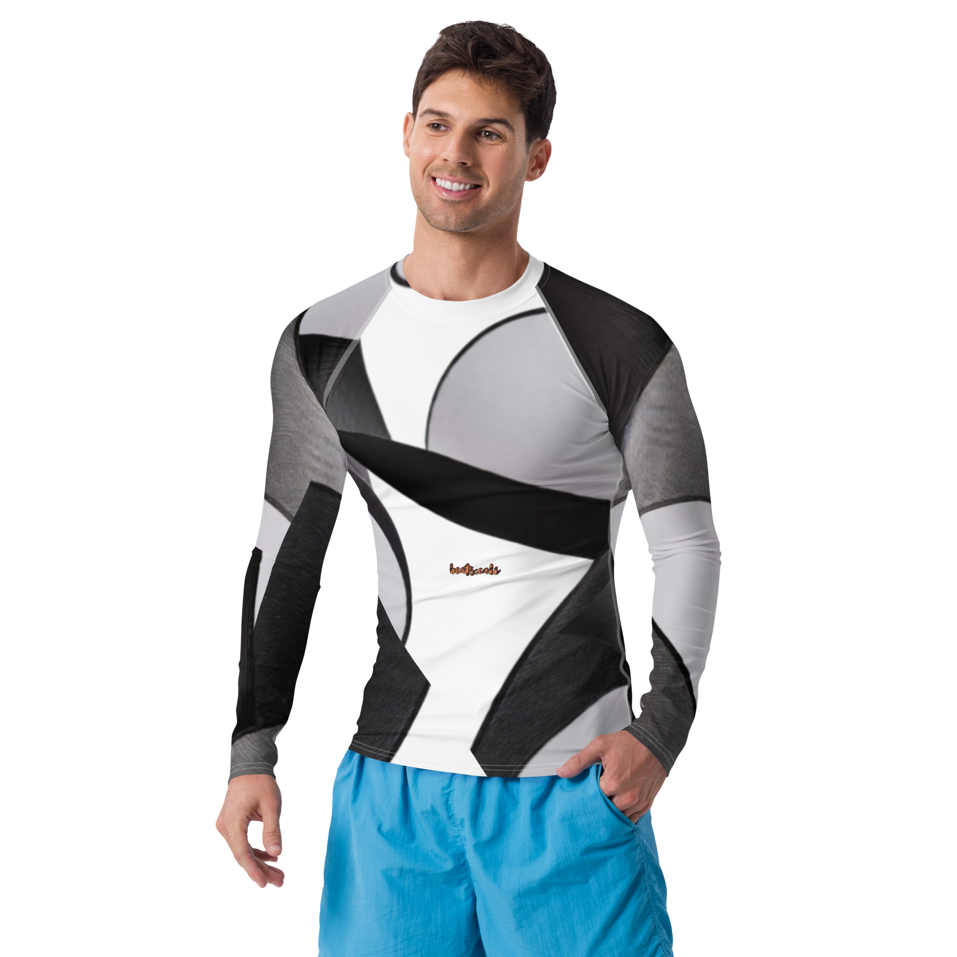 Constructed from 82% polyester and 18% spandex, this rash guard features a soft, four-way stretch fabric that contours perfectly to your body, thus providing unmatched comfort during all activities. Engage confidently; with your skin safeguarded against damaging UV rays, its UPF 50+ protection ensures that ultimate protection. With flat ergonomic seams and cover stitching, beats.cali’s rash guards are built for endurance, letting you concentrate on your performance without concern for wear and tear. 