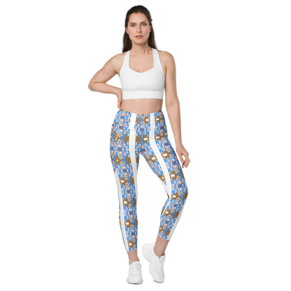Crossover leggings with pockets