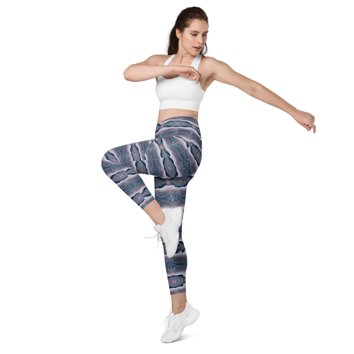 Crossover leggings with pockets