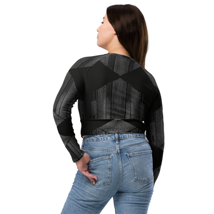 Recycled long-sleeve crop top