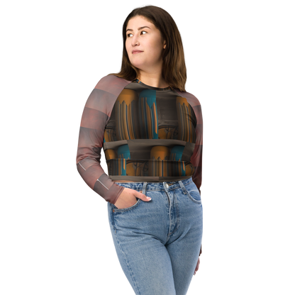 Recycled long-sleeve crop top