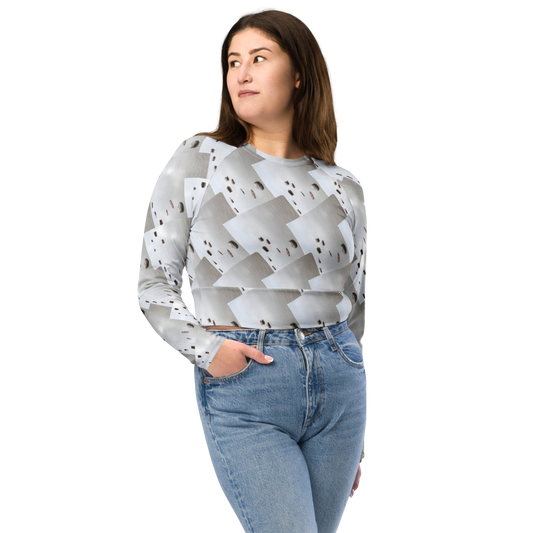 Recycled long-sleeve crop top