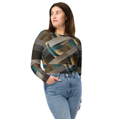 Recycled long-sleeve crop top