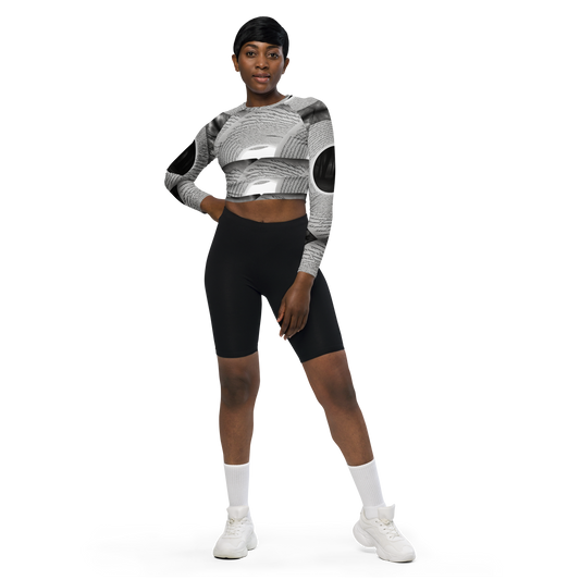 Recycled long-sleeve crop top