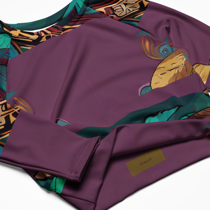 Recycled long-sleeve crop top