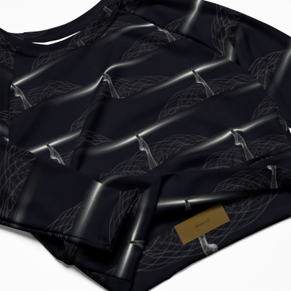 Recycled long-sleeve crop top
