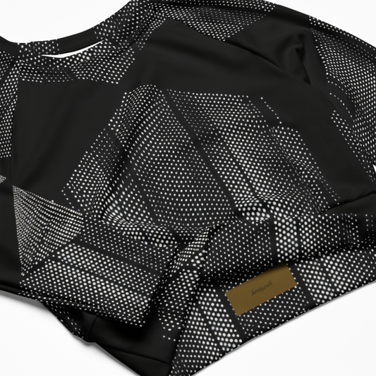 Recycled long-sleeve crop top