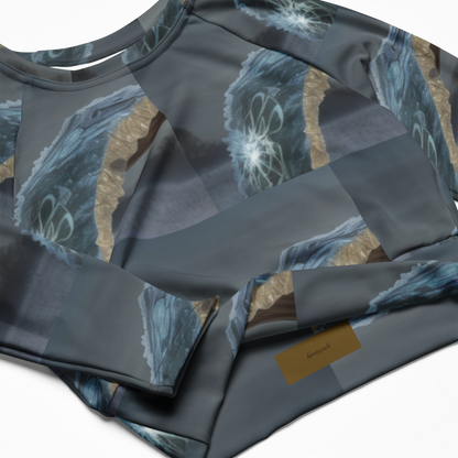 Recycled long-sleeve crop top