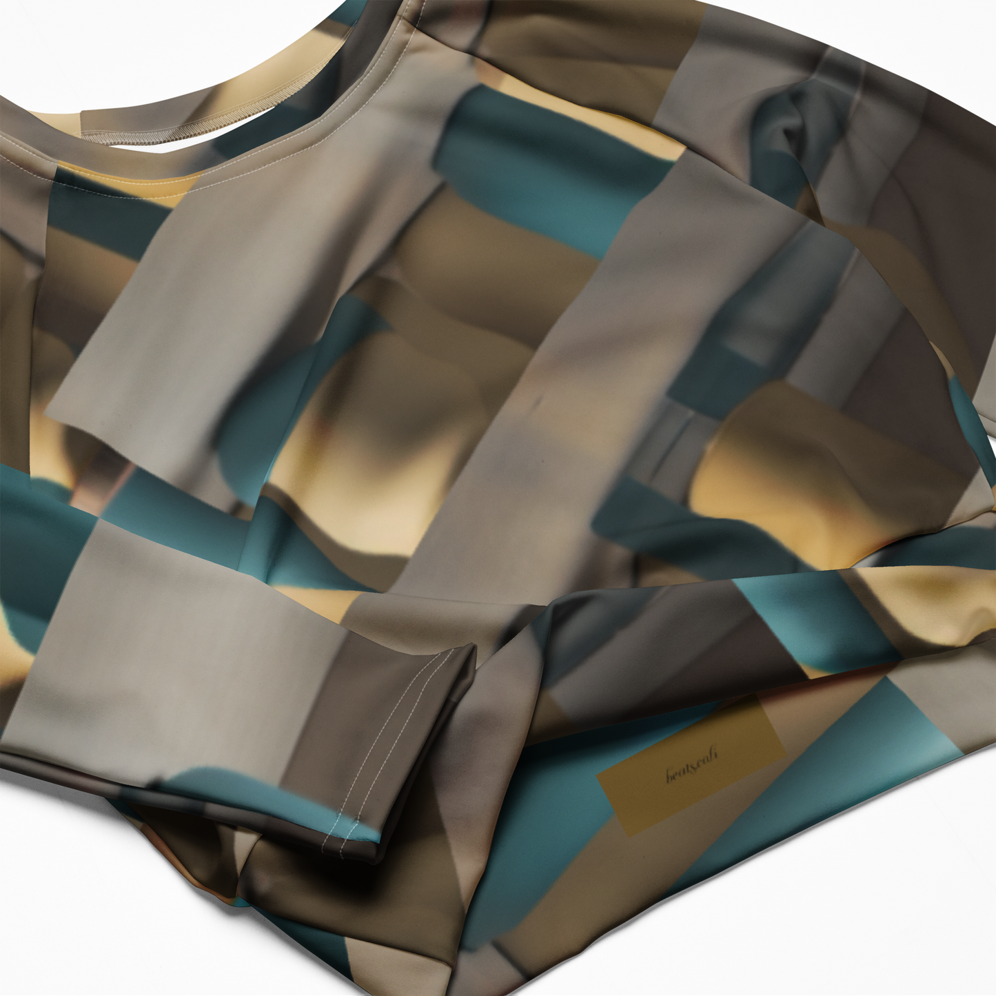 Recycled long-sleeve crop top