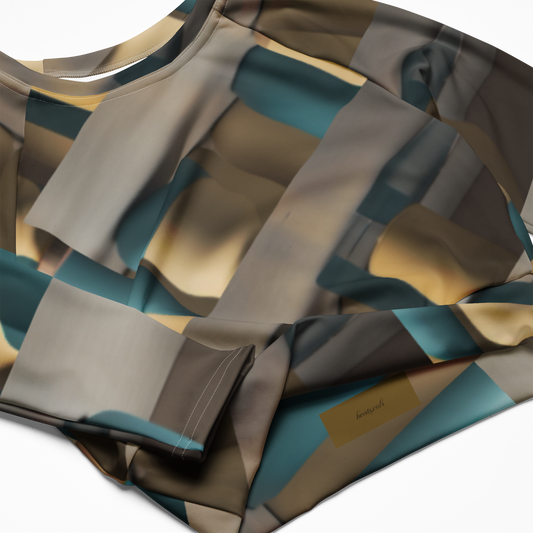 Recycled long-sleeve crop top