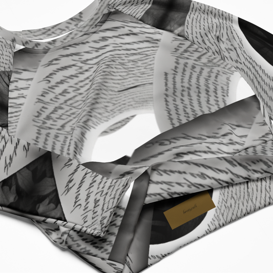 Recycled long-sleeve crop top