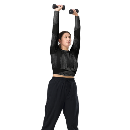 Recycled long-sleeve crop top