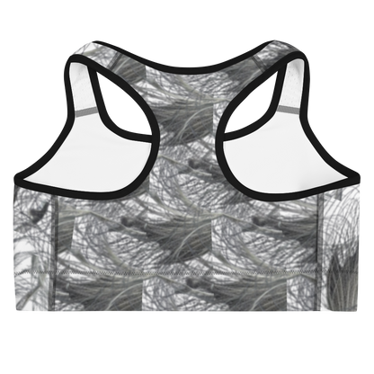  Crafted with precision from compression fabric and sports mesh lining, this sports bra delivers unmatched support for high-impact activities. With its double-layered front and reinforced shoulder straps, it offers stability and comfort, empowering you to tackle any workout challenge with confidence. But what truly sets it apart is beats.cali's distinctive artistic flair, transforming this bra into a fashion statement that transcends the gym.