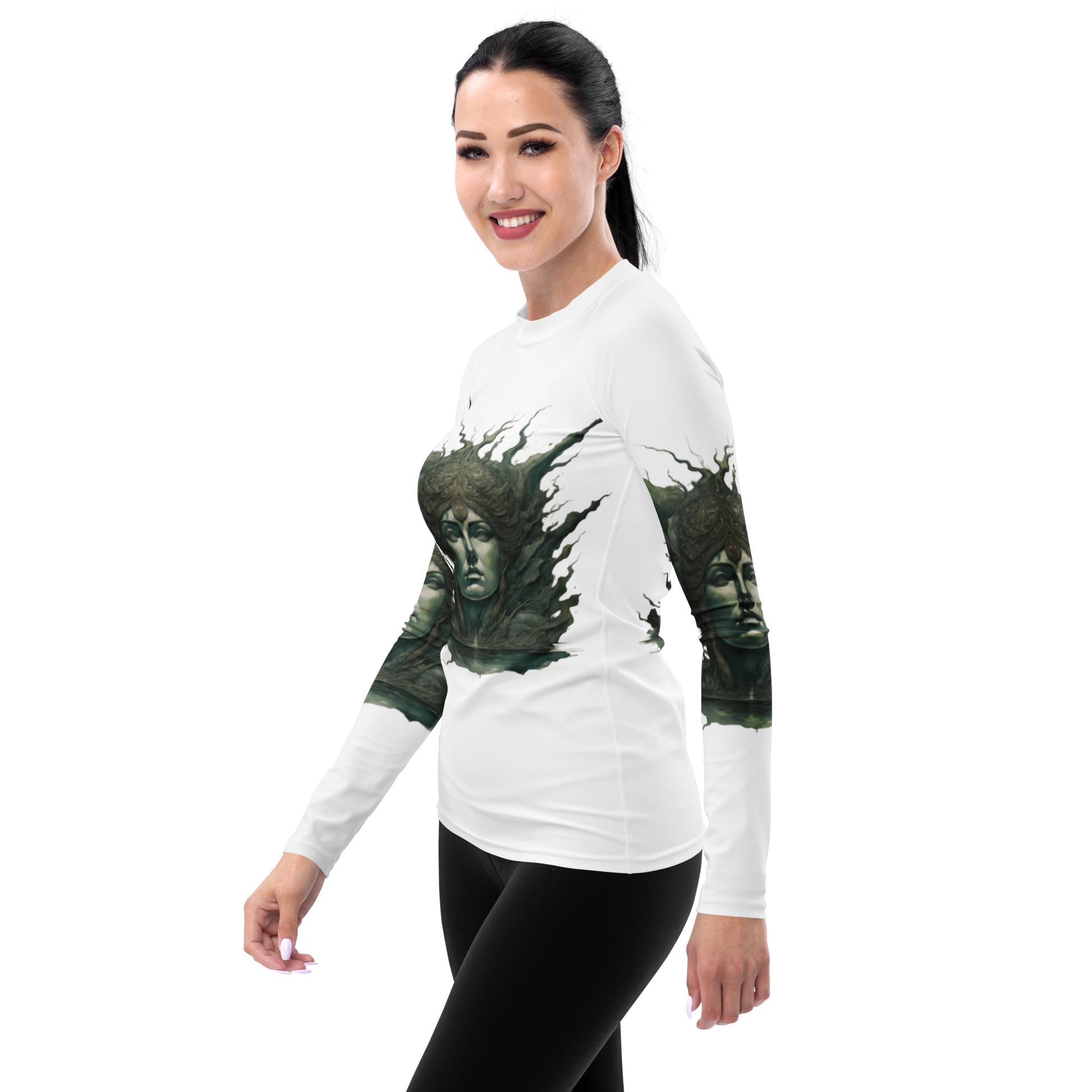 Experience the perfect fusion of artistry, functionality, and durability with our beats.cali-inspired rash guard. Meticulous construction, with reinforced seams and cover stitching, guarantees lasting quality to meet the challenges of your active life. The tailored design, with smooth ergonomic seams and an extended torso, provides comfort and coverage, focusing your mind on the sport. Featuring beats.cali's unique art-inspired design, this rash guard adds a personal touch to your athletic wardrobe. 