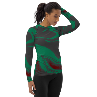 Experience the perfect fusion of artistry, functionality, and durability with our beats.cali-inspired rash guard. Meticulous construction, with reinforced seams and cover stitching, guarantees lasting quality to meet the challenges of your active life. The tailored design, with smooth ergonomic seams and an extended torso, provides comfort and coverage, focusing your mind on the sport. Featuring beats.cali's unique art-inspired design, this rash guard adds a personal touch to your athletic wardrobe. 