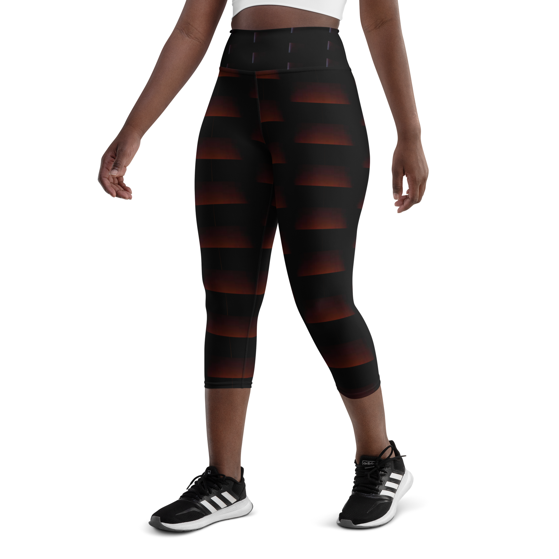 Art meets activewear!  These yoga leggings are super soft, stretchy, and ultra-comfortable. Each pair crafted for both yoga sessions and everyday style, is precision-cut and hand-sewn after printing, offering a four-way stretch for optimal flexibility whilst the raised waistband ensures a secure fit and the smooth microfiber yarn of the blend of premium polyester and spandex adds to its comfort. All in all; just quality craftsmanship!