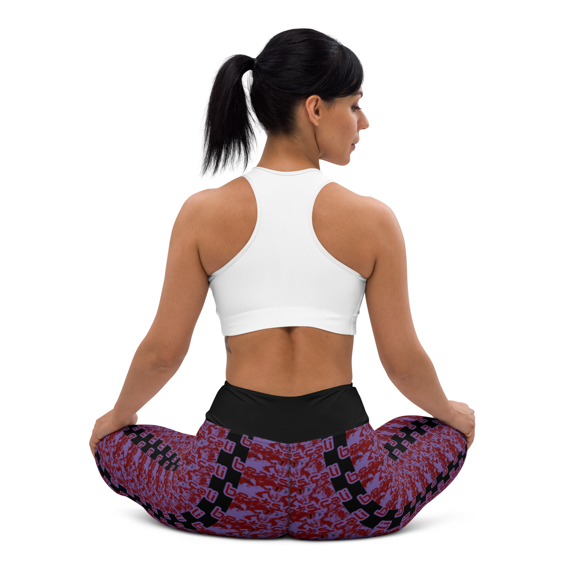Art meets activewear!  These yoga leggings are super soft, stretchy, and ultra-comfortable. Each pair crafted for both yoga sessions and everyday style, is precision-cut and hand-sewn after printing, offering a four-way stretch for optimal flexibility whilst the raised waistband ensures a secure fit and the smooth microfiber yarn of the blend of premium polyester and spandex adds to its comfort. All in all; just quality craftsmanship! 
