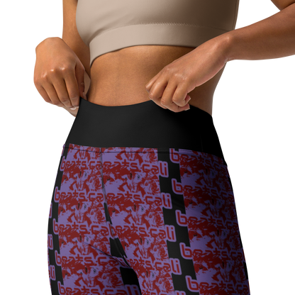 Art meets activewear!  These yoga leggings are super soft, stretchy, and ultra-comfortable. Each pair crafted for both yoga sessions and everyday style, is precision-cut and hand-sewn after printing, offering a four-way stretch for optimal flexibility whilst the raised waistband ensures a secure fit and the smooth microfiber yarn of the blend of premium polyester and spandex adds to its comfort. All in all; just quality craftsmanship! 