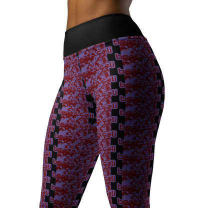 Art meets activewear!  These yoga leggings are super soft, stretchy, and ultra-comfortable. Each pair crafted for both yoga sessions and everyday style, is precision-cut and hand-sewn after printing, offering a four-way stretch for optimal flexibility whilst the raised waistband ensures a secure fit and the smooth microfiber yarn of the blend of premium polyester and spandex adds to its comfort. All in all; just quality craftsmanship! 