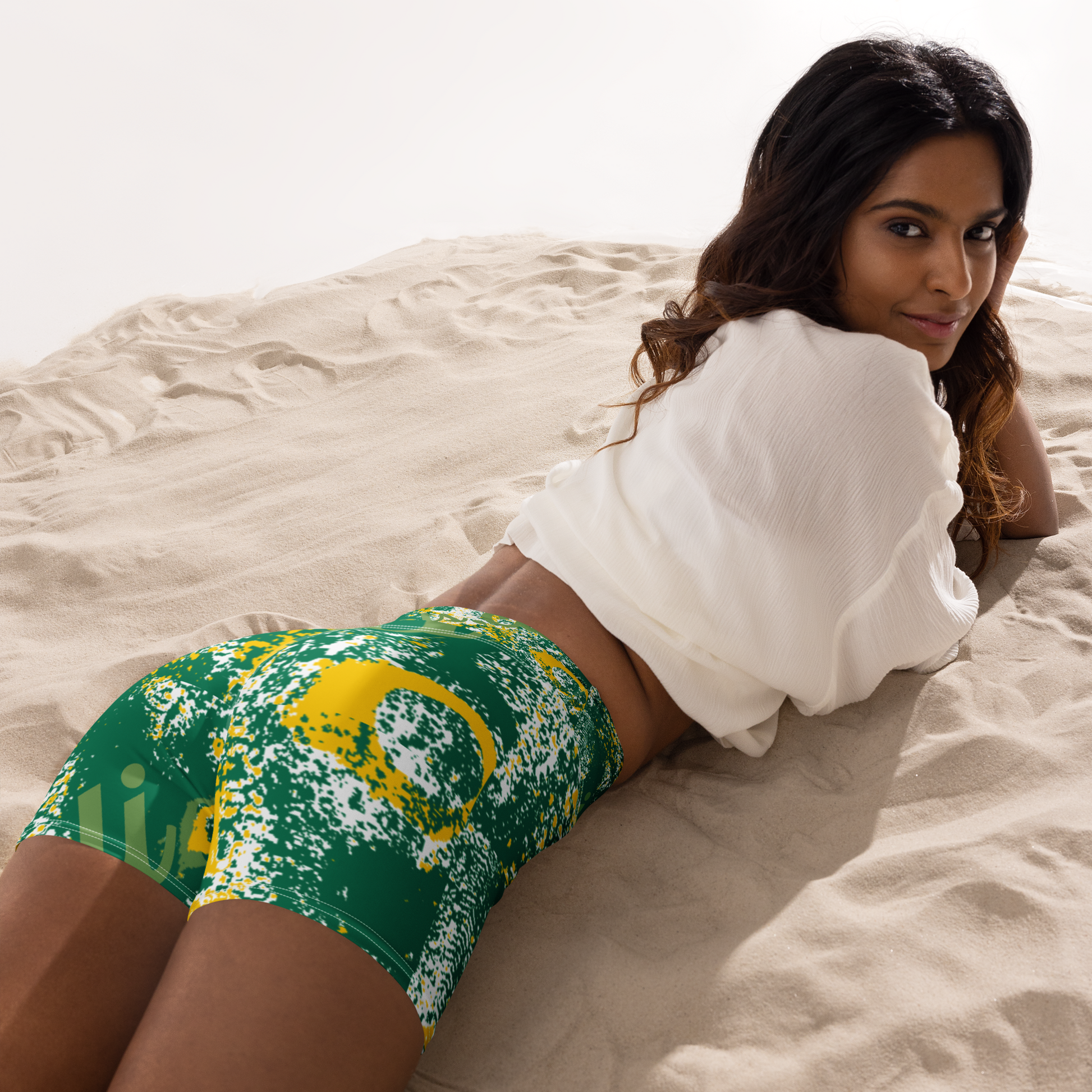 Made from a blend of 82% polyester and 18% spandex, these yoga shorts boast a soft microfiber yarn that offers a luxurious feel against your skin, ensuring maximum comfort. Engineered with a triangle-shaped gusset crotch and flat seam cover stitch, beats.cali yoga shorts offer optimal flexibility and durability. beats.cali yoga shorts represent the ideal mix of affordability and quality, providing a stylish, functional, and exclusive choice without sacrificing comfort or performance. 