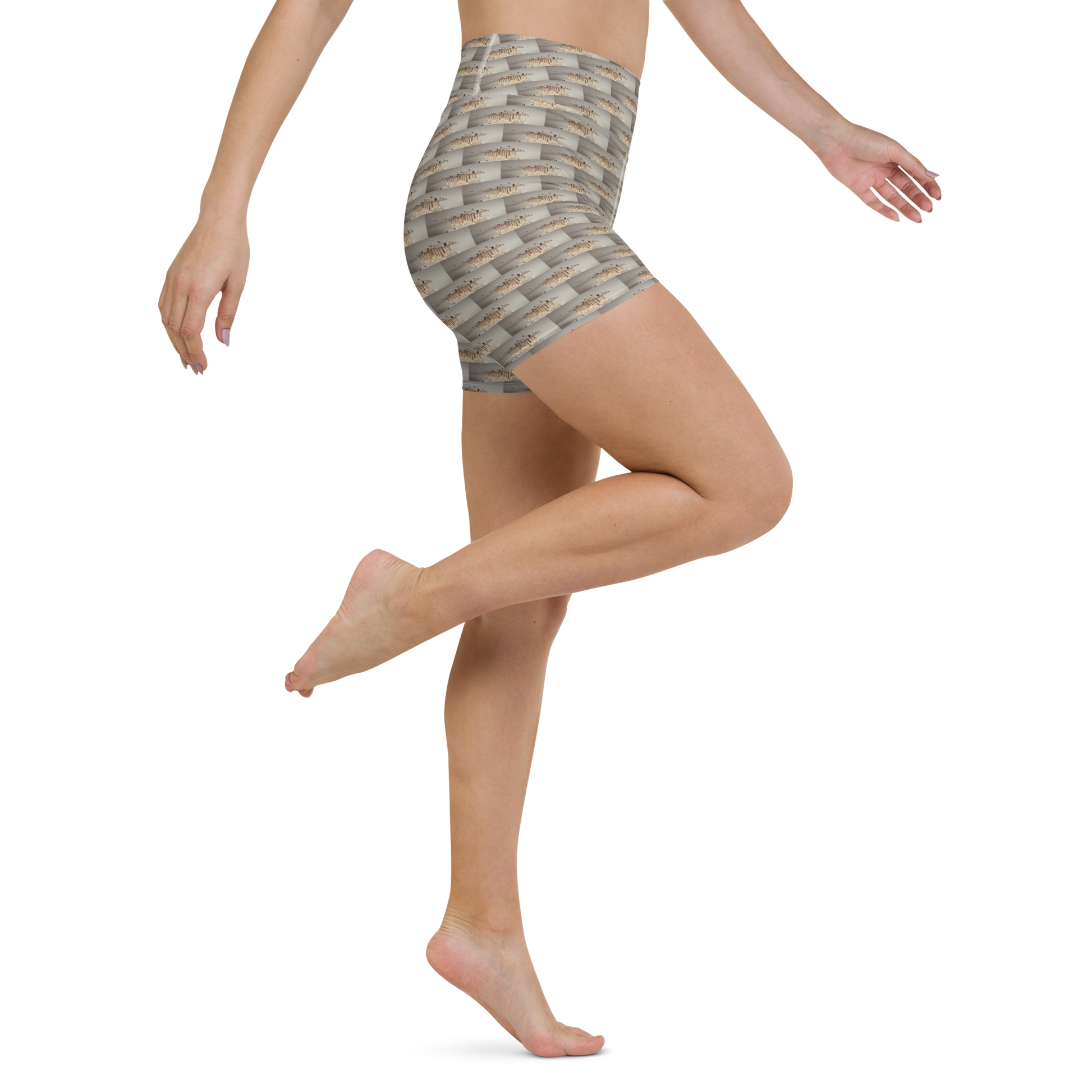 Made from a blend of 82% polyester and 18% spandex, these yoga shorts boast a soft microfiber yarn that offers a luxurious feel against your skin, ensuring maximum comfort. Engineered with a triangle-shaped gusset crotch and flat seam cover stitch, beats.cali yoga shorts offer optimal flexibility and durability. beats.cali yoga shorts represent the ideal mix of affordability and quality, providing a stylish, functional, and exclusive choice without sacrificing comfort or performance. 