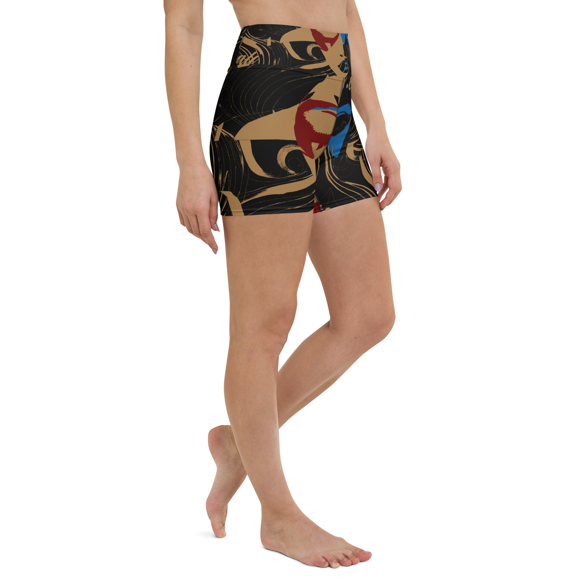 Made from a blend of 82% polyester and 18% spandex, these yoga shorts boast a soft microfiber yarn that offers a luxurious feel against your skin, ensuring maximum comfort. Engineered with a triangle-shaped gusset crotch and flat seam cover stitch, beats.cali yoga shorts offer optimal flexibility and durability. beats.cali yoga shorts represent the ideal mix of affordability and quality, providing a stylish, functional, and exclusive choice without sacrificing comfort or performance.