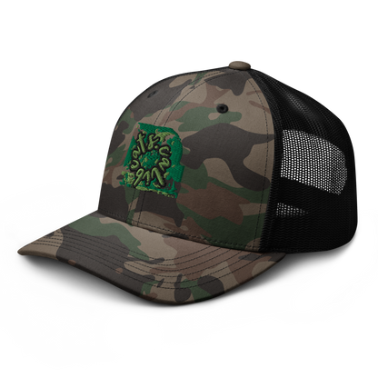 Camouflage trucker hat