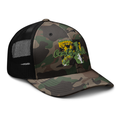 Camouflage trucker hat