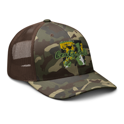 Camouflage trucker hat