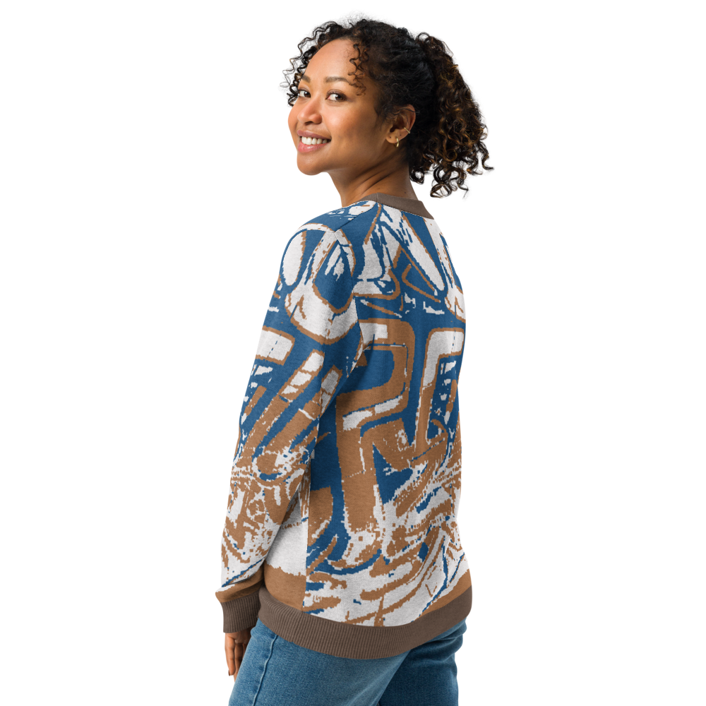 Knitted crew neck sweater