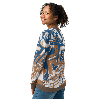 Knitted crew neck sweater