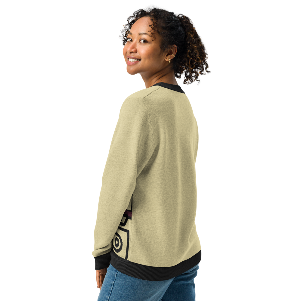 Knitted crew neck sweater