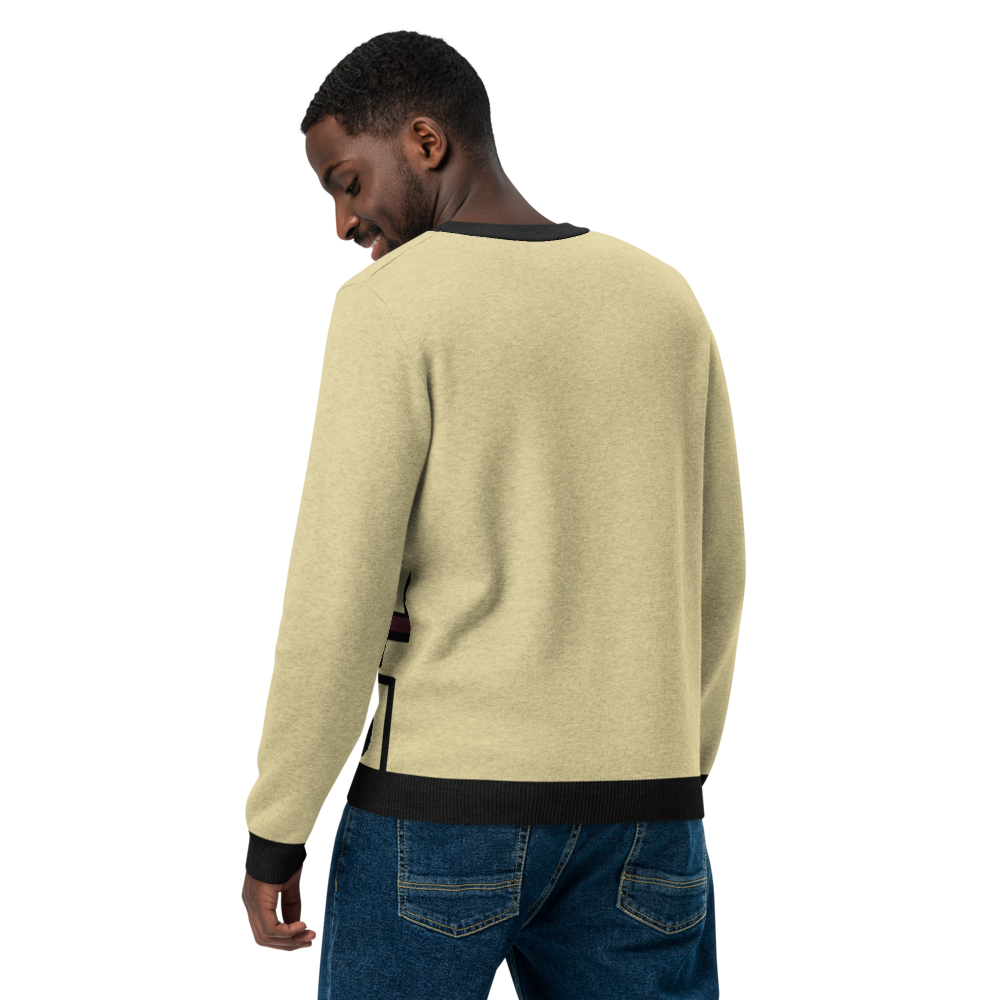 Knitted crew neck sweater