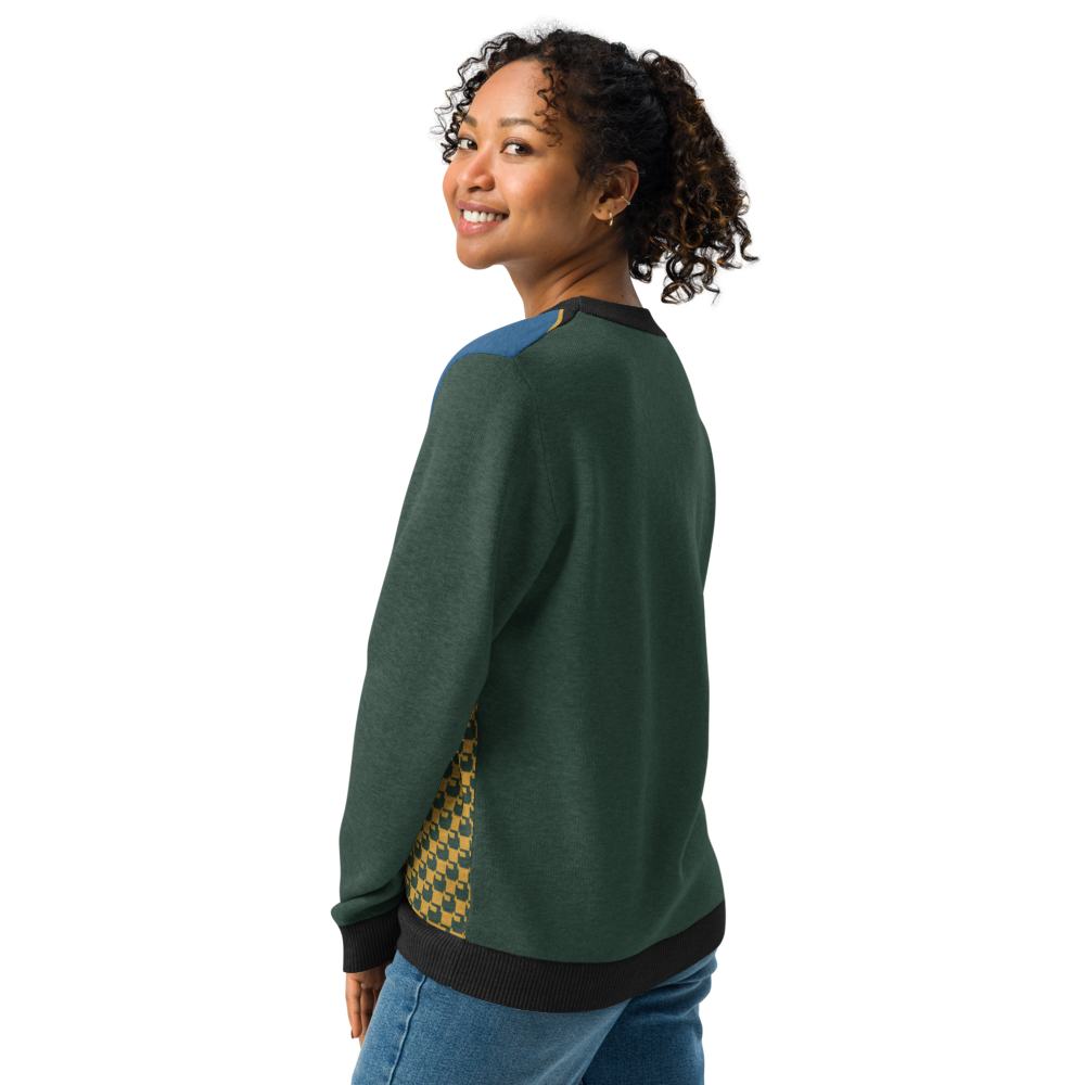 Knitted crew neck sweater