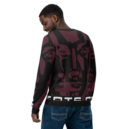 Knitted crew neck sweater