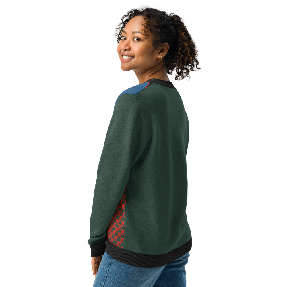 Knitted crew neck sweater