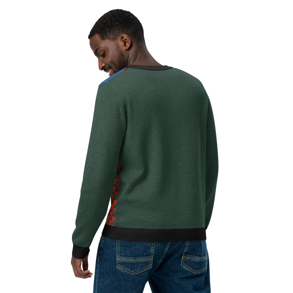 Knitted crew neck sweater