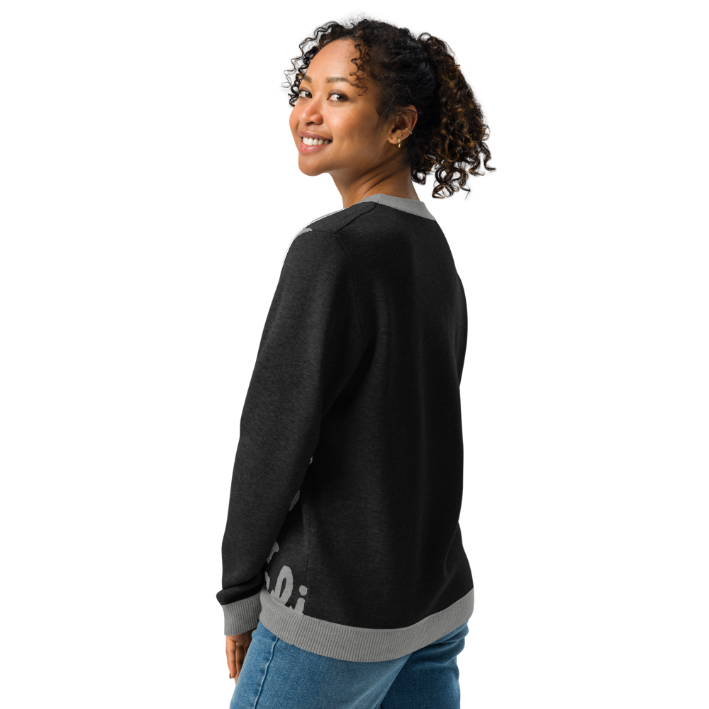 Knitted crew neck sweater