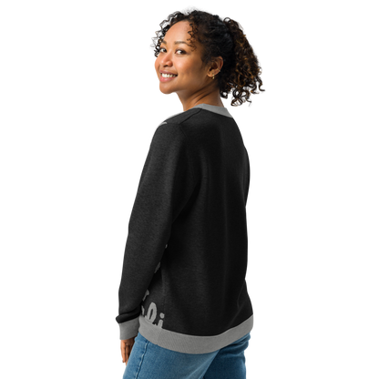 Knitted crew neck sweater