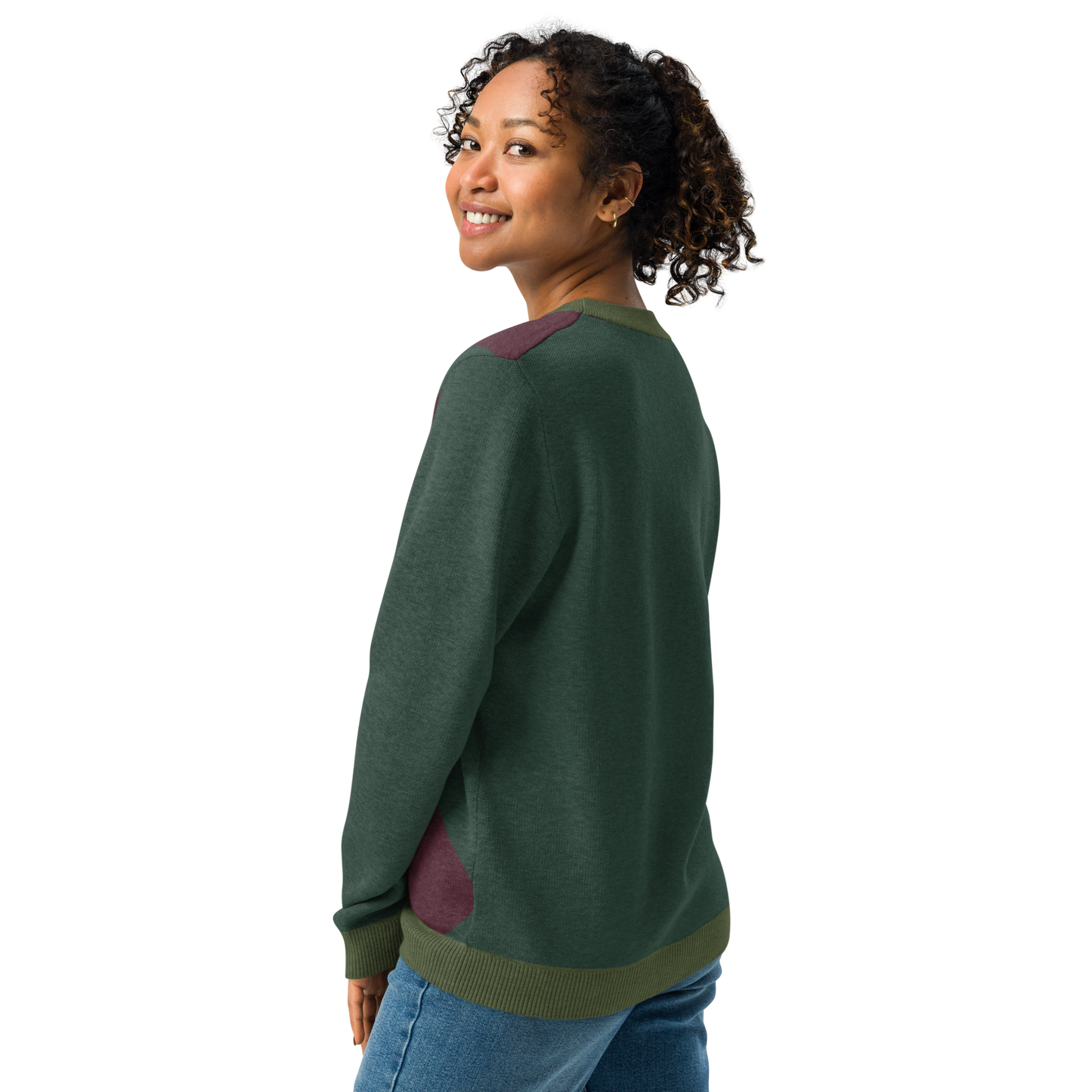 Knitted crew neck sweater