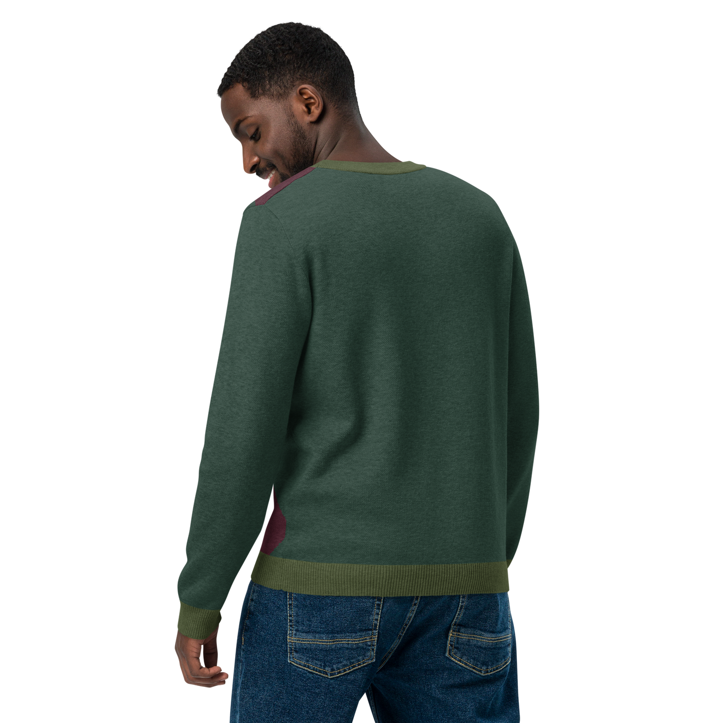 Knitted crew neck sweater