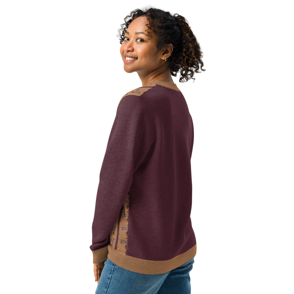 Knitted crew neck sweater