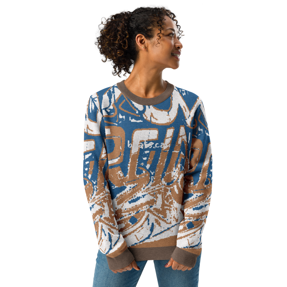 Knitted crew neck sweater