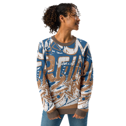 Knitted crew neck sweater