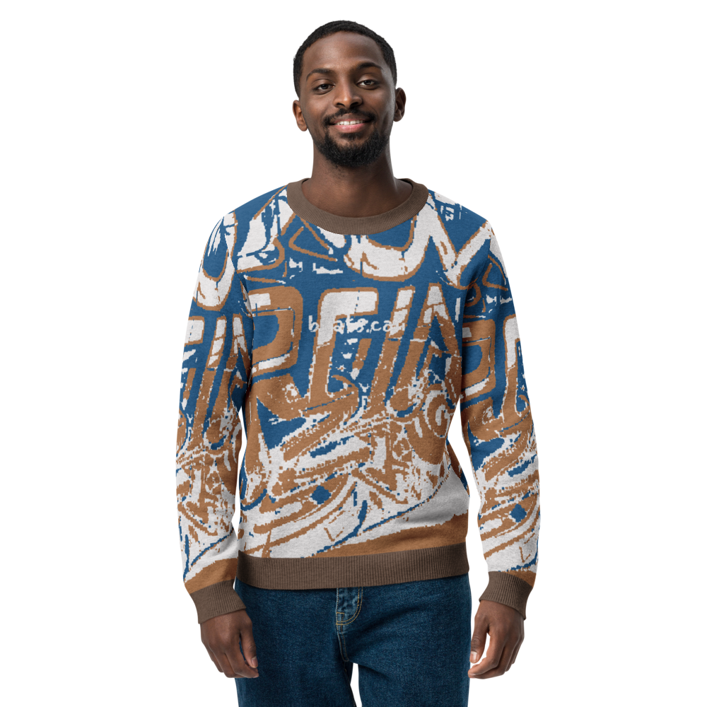 Knitted crew neck sweater