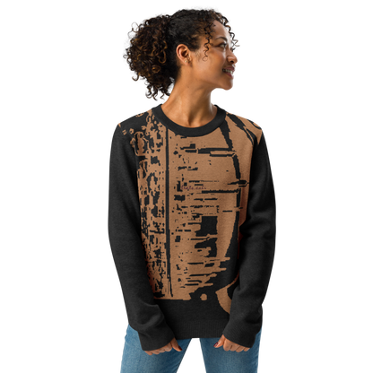 Knitted crew neck sweater