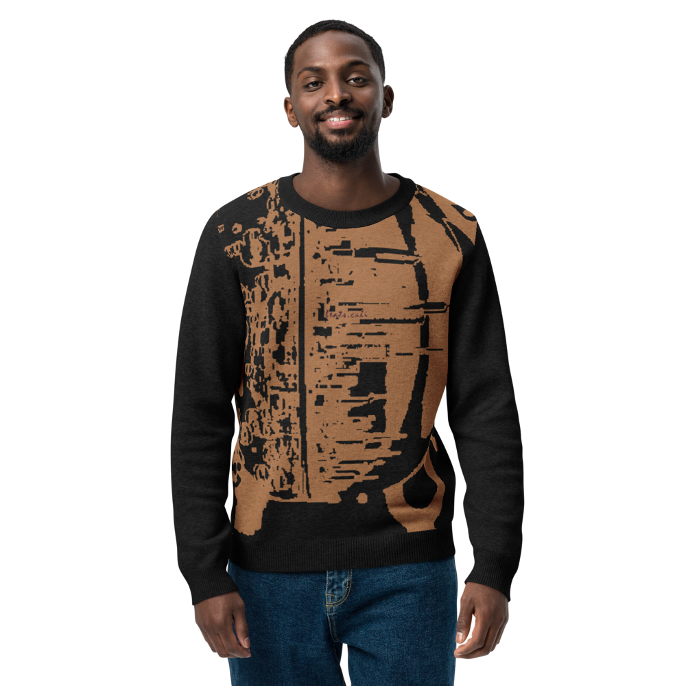 Knitted crew neck sweater