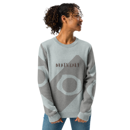 Knitted crew neck sweater