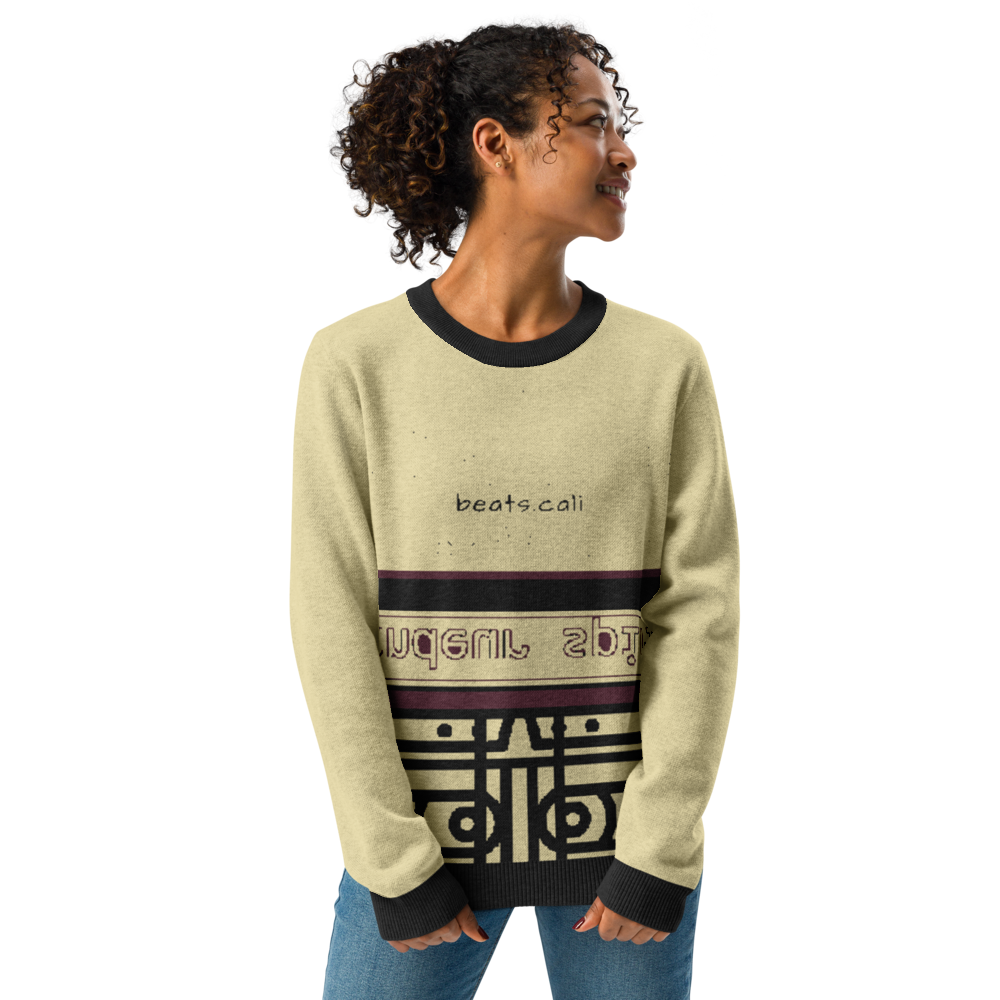 Knitted crew neck sweater